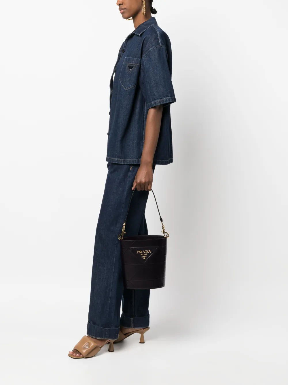 PradaSymbole leather bucket bag