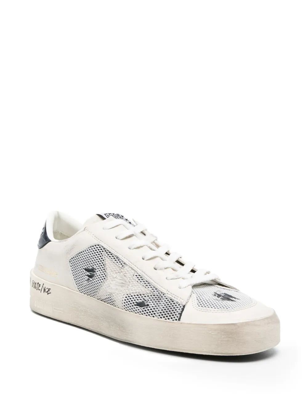 Golden Goose Stardan Leather Low-Top Sneakers
