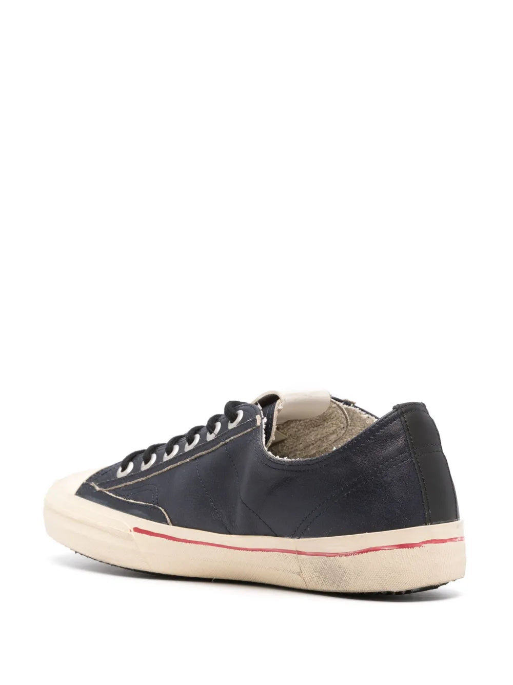 Golden Goose V-Star Distressed-Effect Leather Sneakers