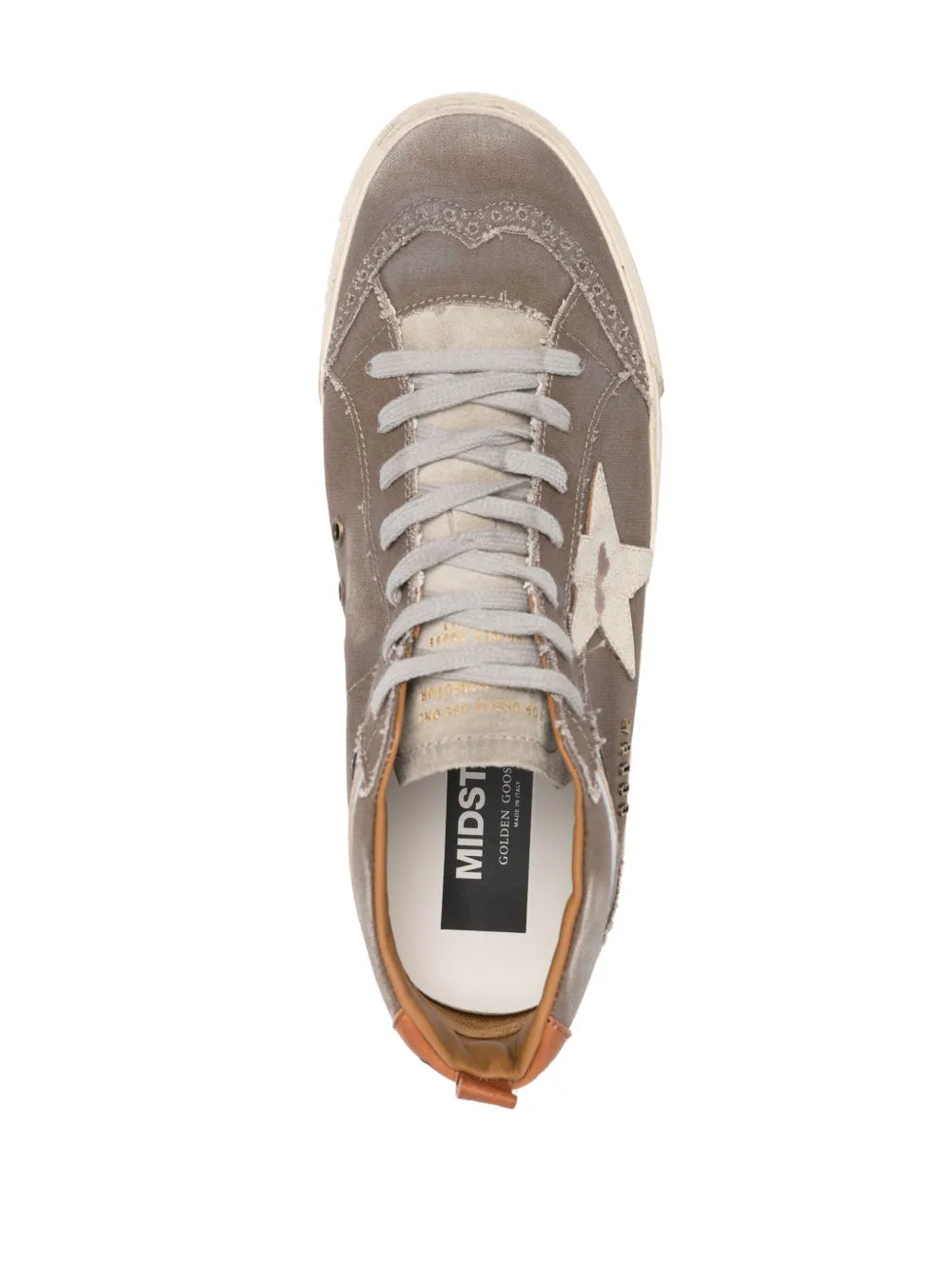 Golden Goose Mid Star Distressed-Effect Sneakers