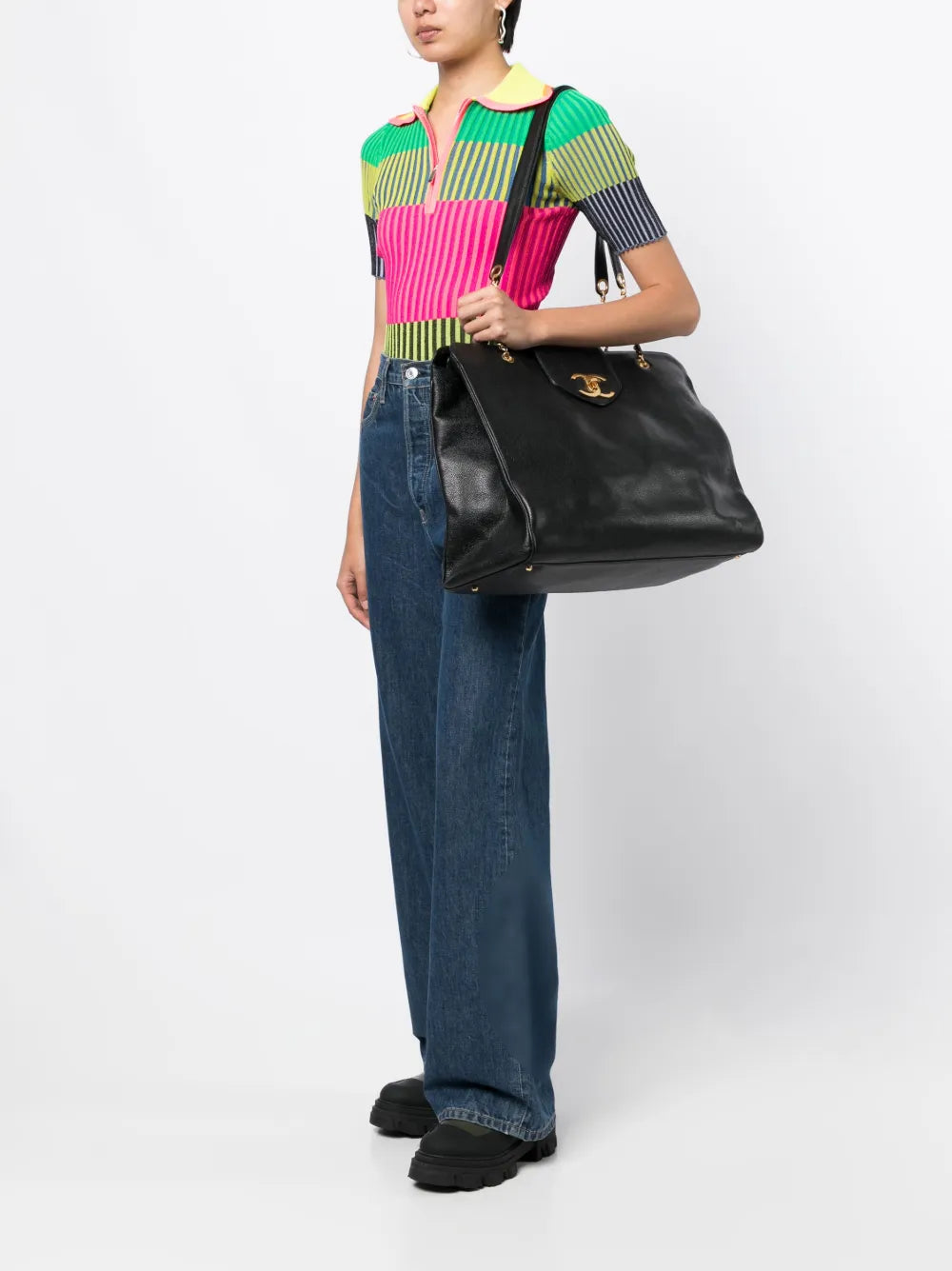 Pre-OwnedCHANEL Pre-Owned1997 Jumbo Supermodel shoulder bag