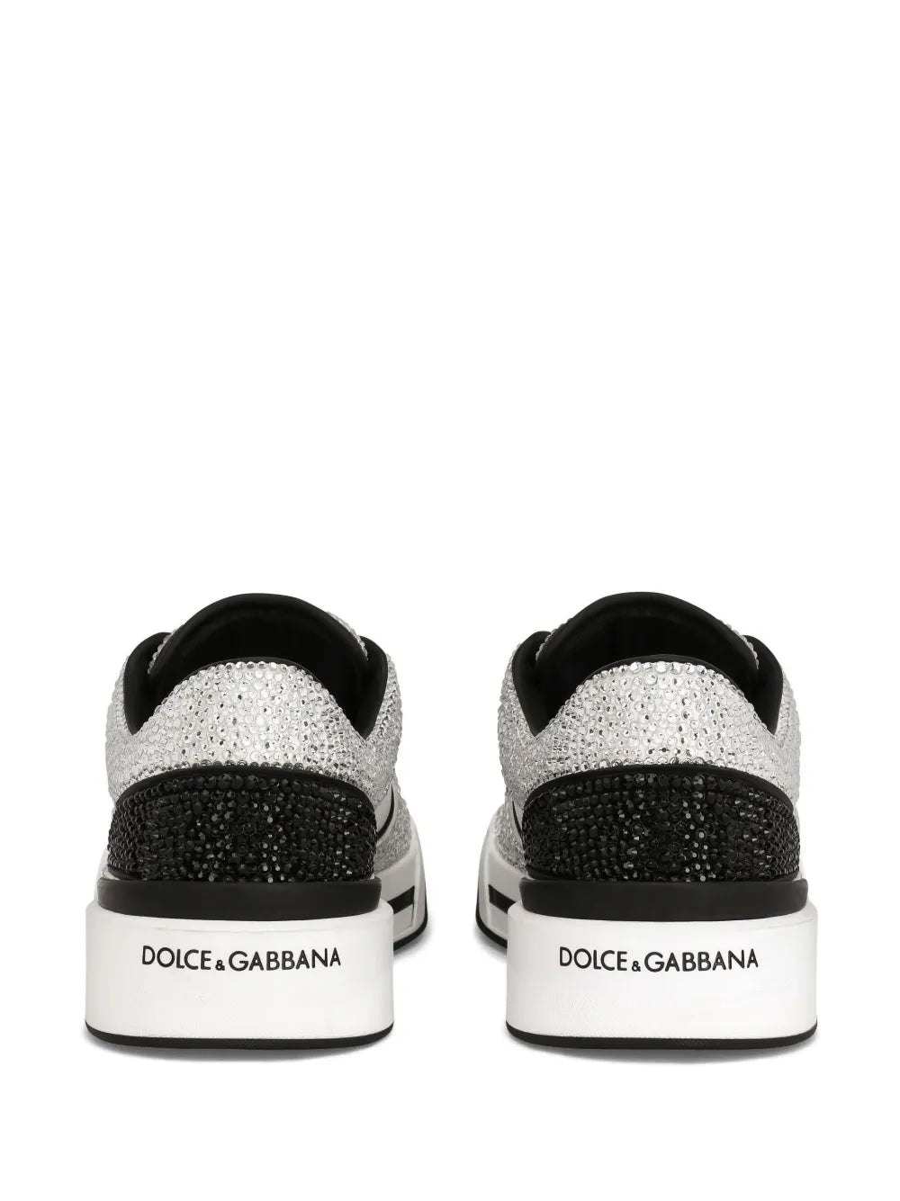 Dolce & Gabbana New Roma Rhinestone-Embellished Sneakers