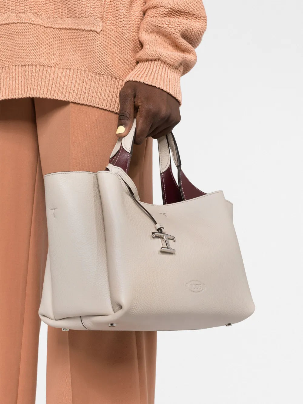 Tod'slogo-plaque leather tote bag