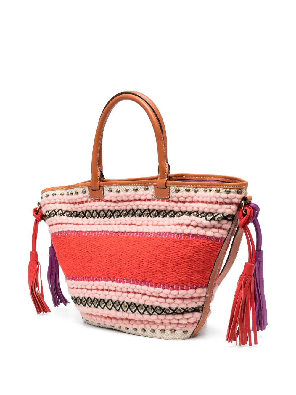 PUCCIembroidered logo striped tote bag