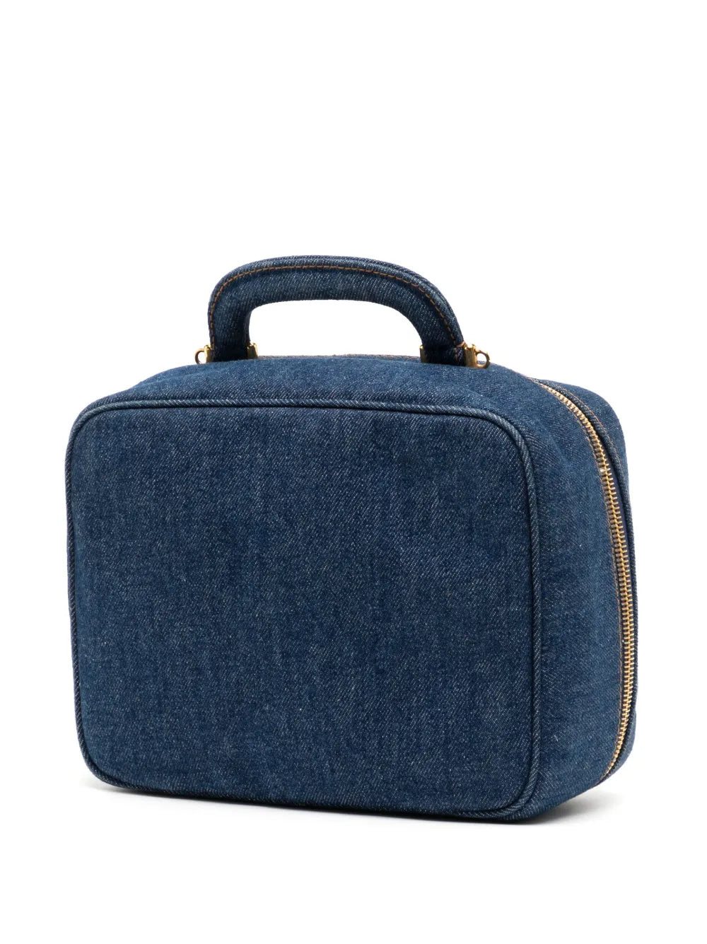 Pre-OwnedCHANEL Pre-Owned1997 CC stitch denim cosmetic handbag