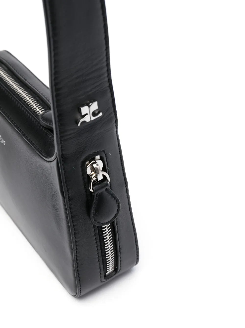 Courr?eszipped leather shoulder bag