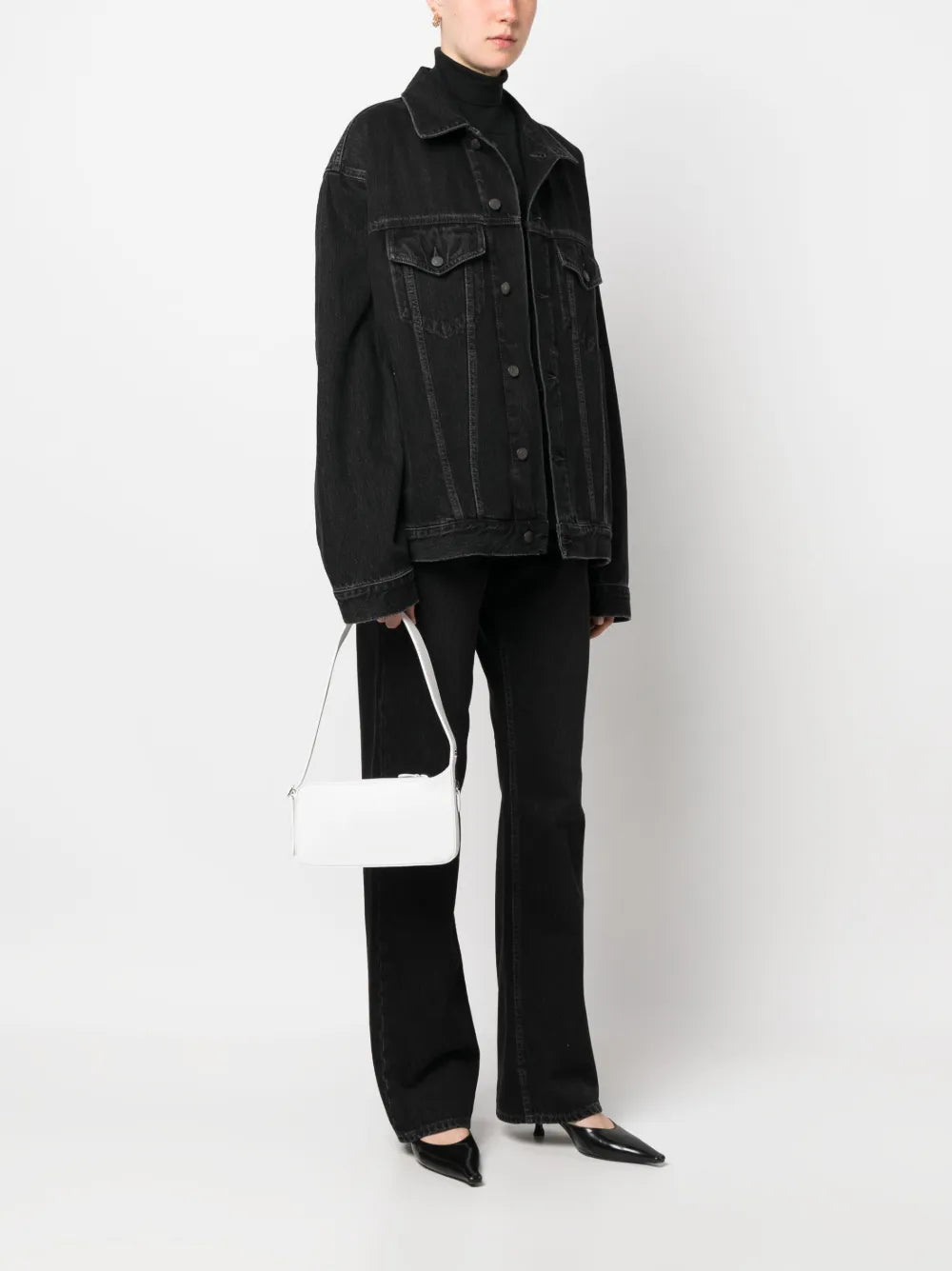 Courr?eszip-fastening shoulder bag