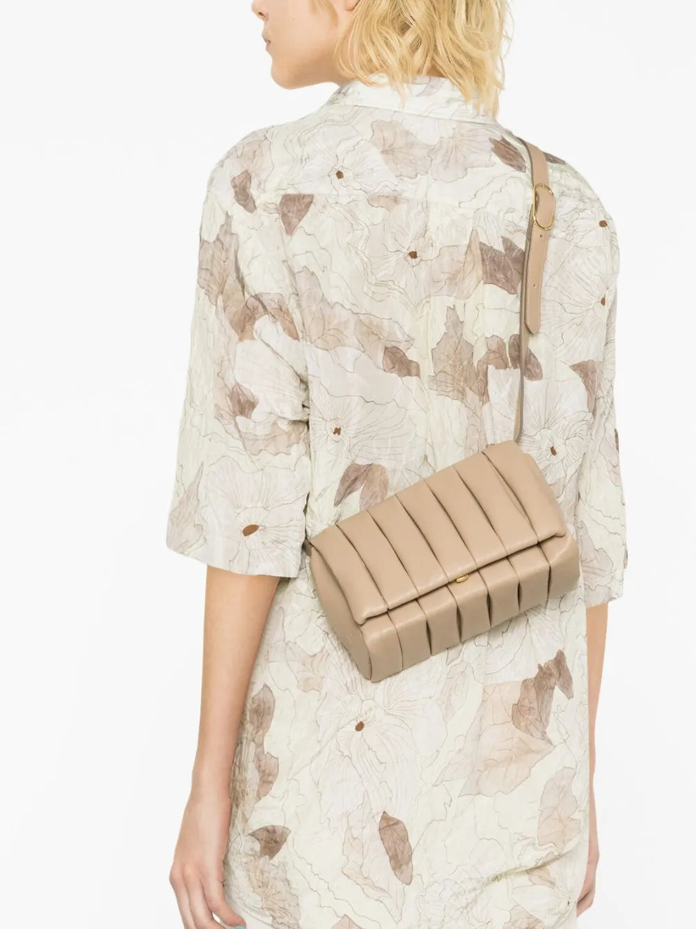 Themoir?ria inverted-pleat shoulder bag