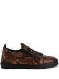 Giuseppe Zanotti Frankie Snakeskin-Print Leather Sneakers