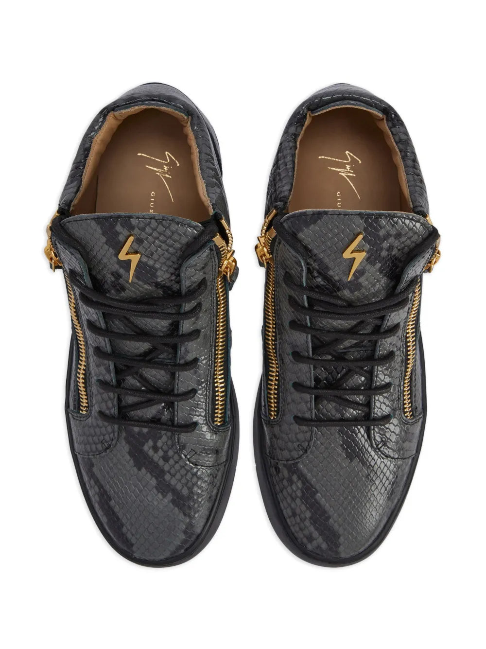 Giuseppe Zanotti Kriss Python-Effect  Mid-Top Sneakers