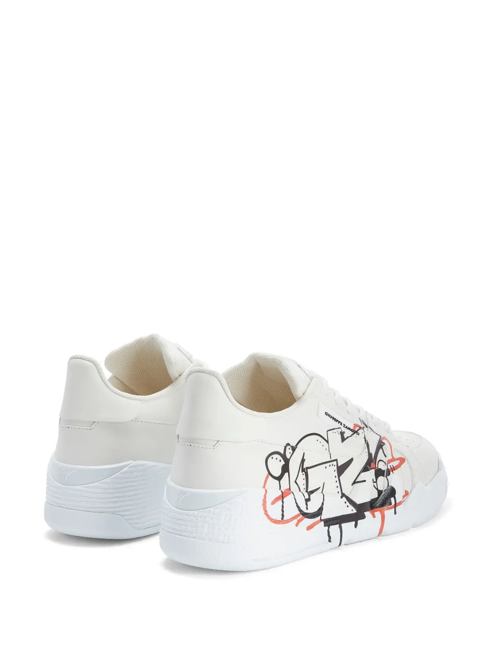 Giuseppe Zanotti Talon Graffiti-Print Low-Top Sneakers