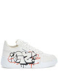 Giuseppe Zanotti Talon Graffiti-Print Low-Top Sneakers