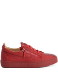 Giuseppe Zanotti Frankie Snakeskin-Effect Double-Zip Low-Top Sneakers