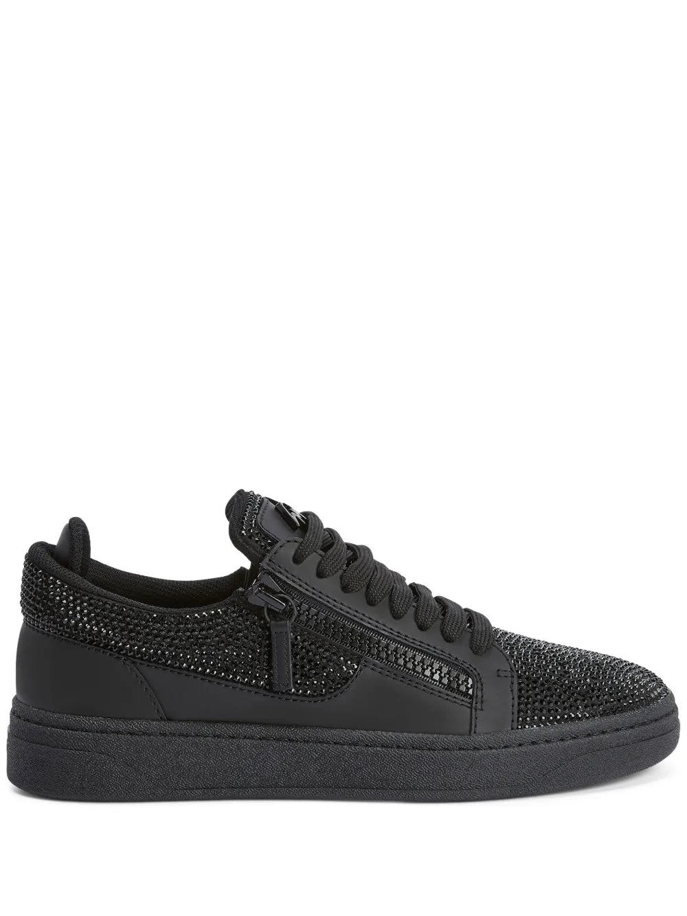 Giuseppe Zanotti Gz 94 Crystal-Embellished Double-Zip Low-Top Sneakers