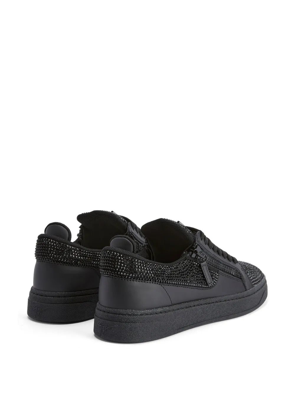 Giuseppe Zanotti Gz 94 Crystal-Embellished Double-Zip Low-Top Sneakers