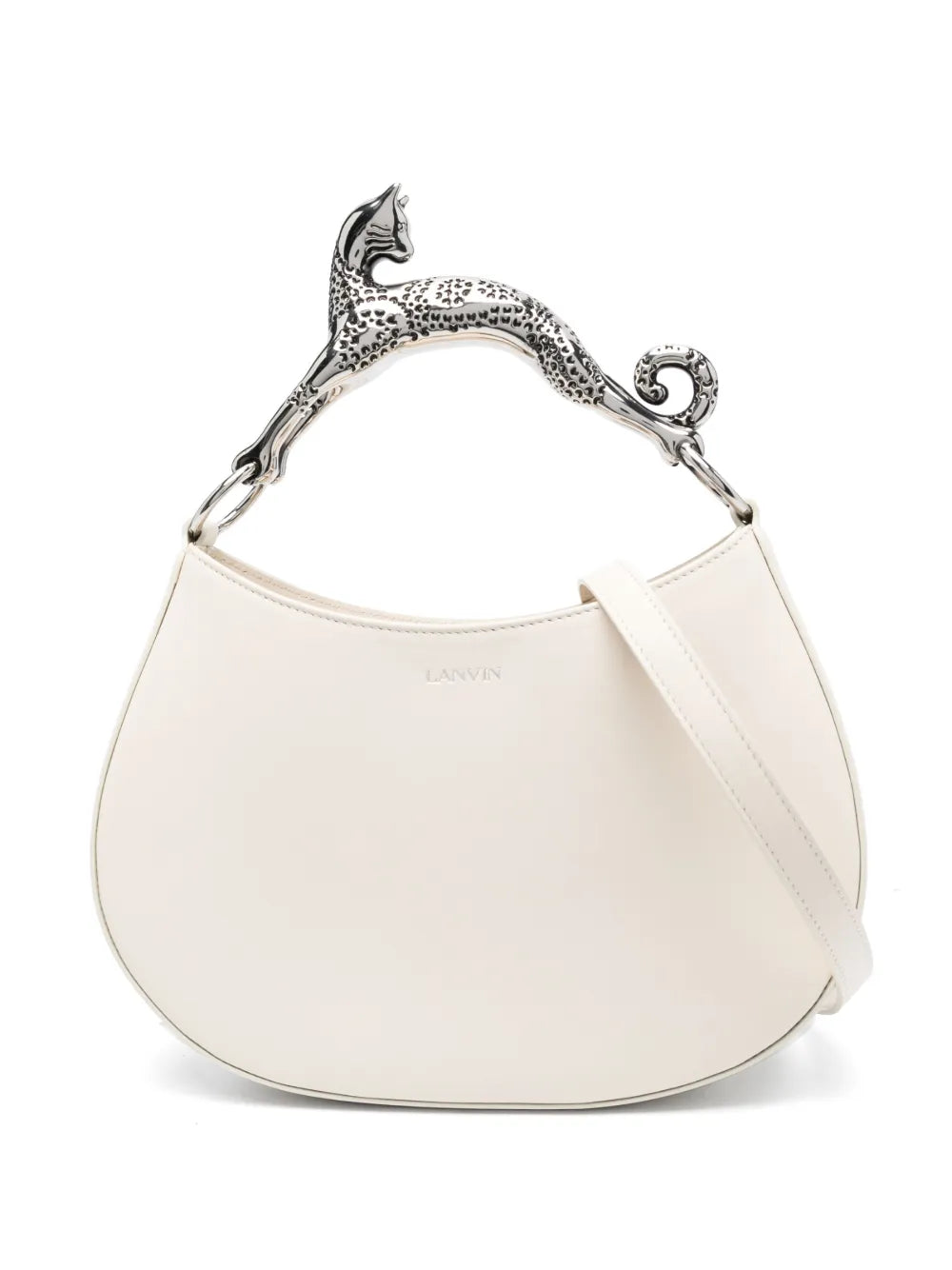 Lanvinsculpted-handle leather tote bag