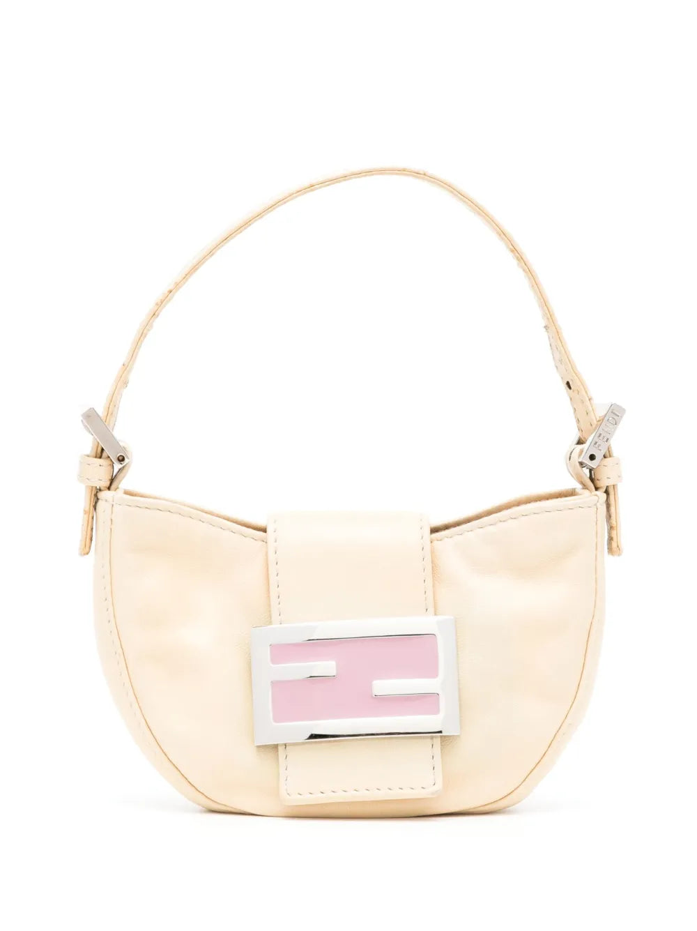Pre-OwnedFendi Pre-Ownedmini FF plaque Croissant handbag