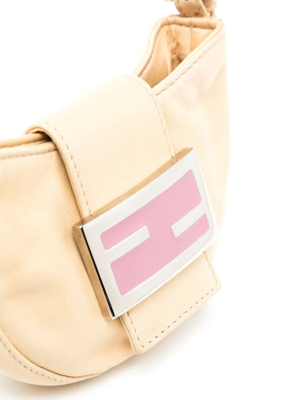 Pre-OwnedFendi Pre-Ownedmini FF plaque Croissant handbag