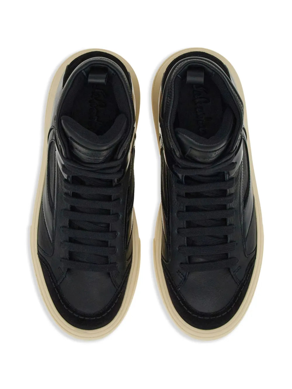 Ferragamo Logo-Debossed Hi-Top Sneakers