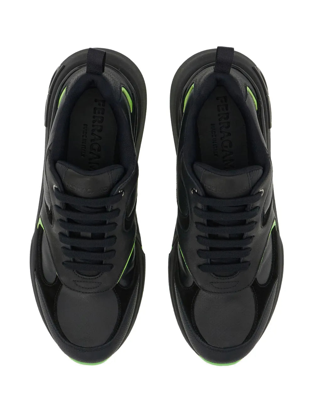 Ferragamo Logo-Embossed Leather Sneakers