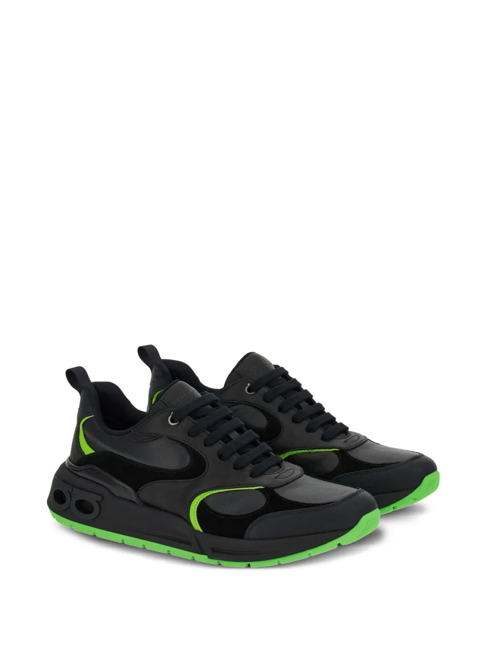 Ferragamo Logo-Embossed Leather Sneakers