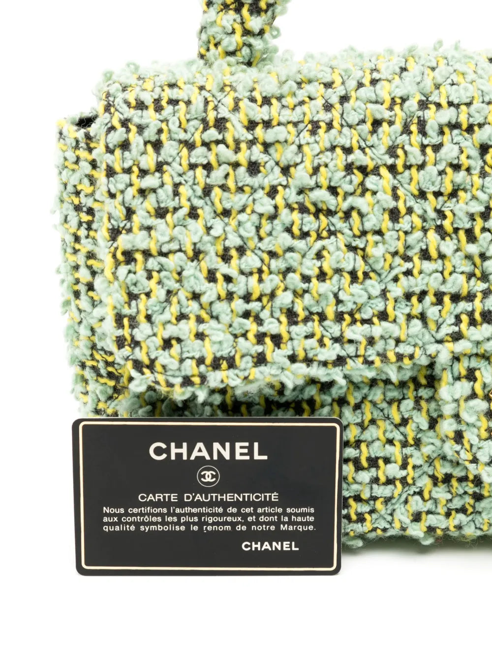 Pre-OwnedCHANEL Pre-Owned1992 tweed CC turn-lock bag