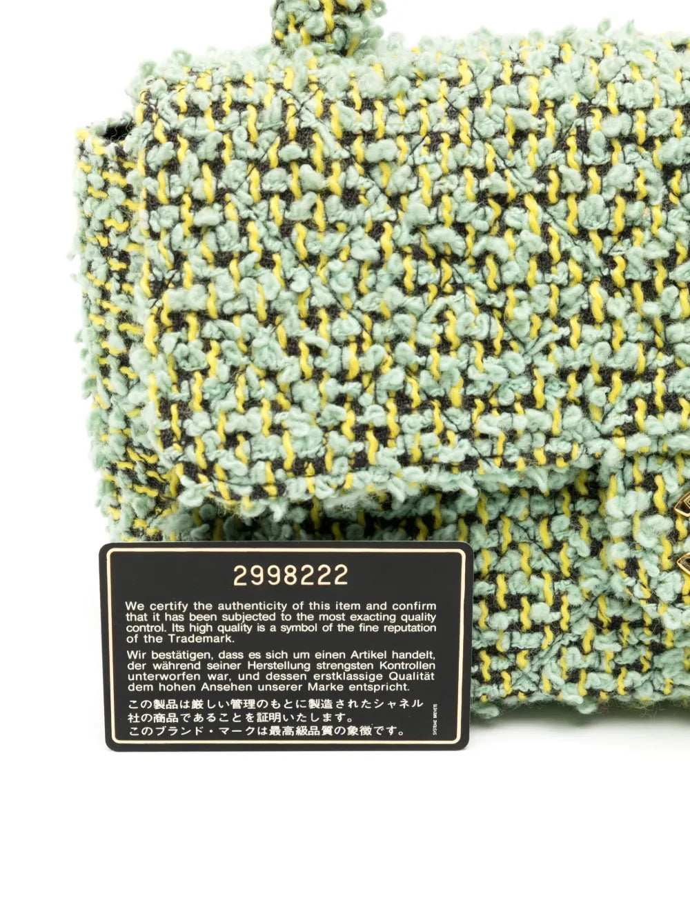 Pre-OwnedCHANEL Pre-Owned1992 tweed CC turn-lock bag