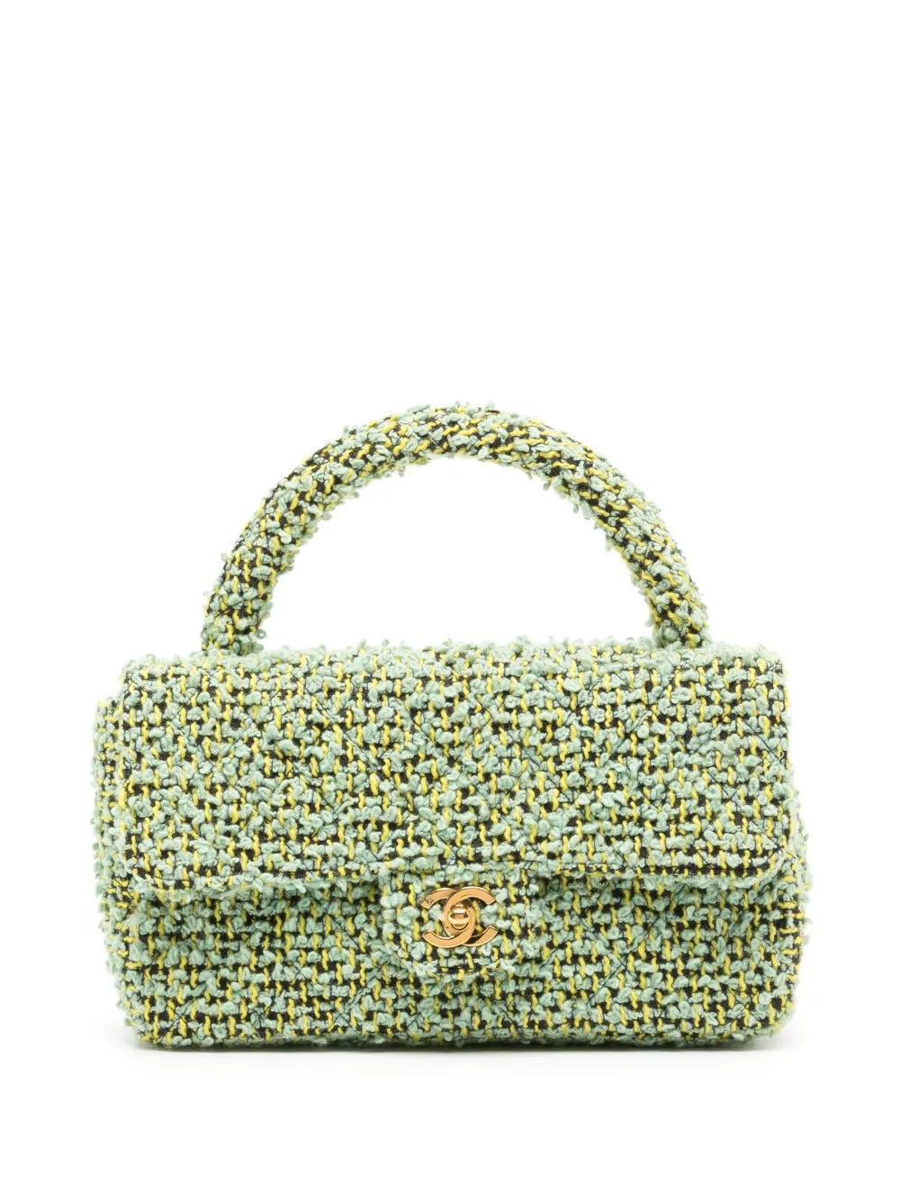 Pre-OwnedCHANEL Pre-Owned1992 tweed CC turn-lock bag