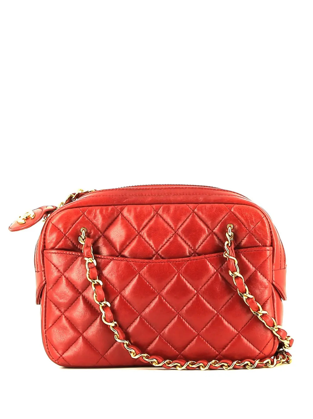 Pre-OwnedCHANEL Pre-Owneddiamond-quilted logo pull-tab camera bag