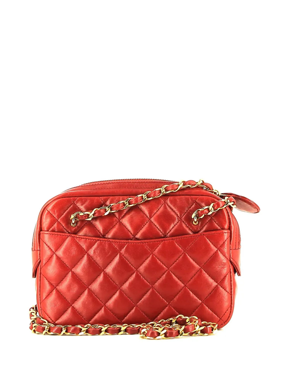 Pre-OwnedCHANEL Pre-Owneddiamond-quilted logo pull-tab camera bag