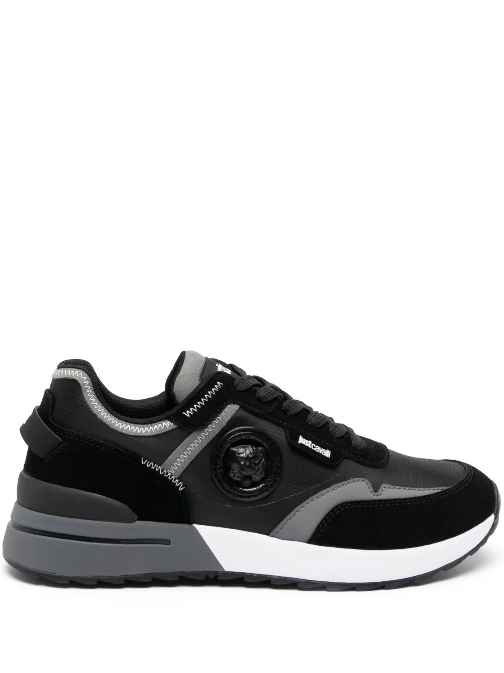 Just Cavalli Logo-Patch Panelled Sneakers