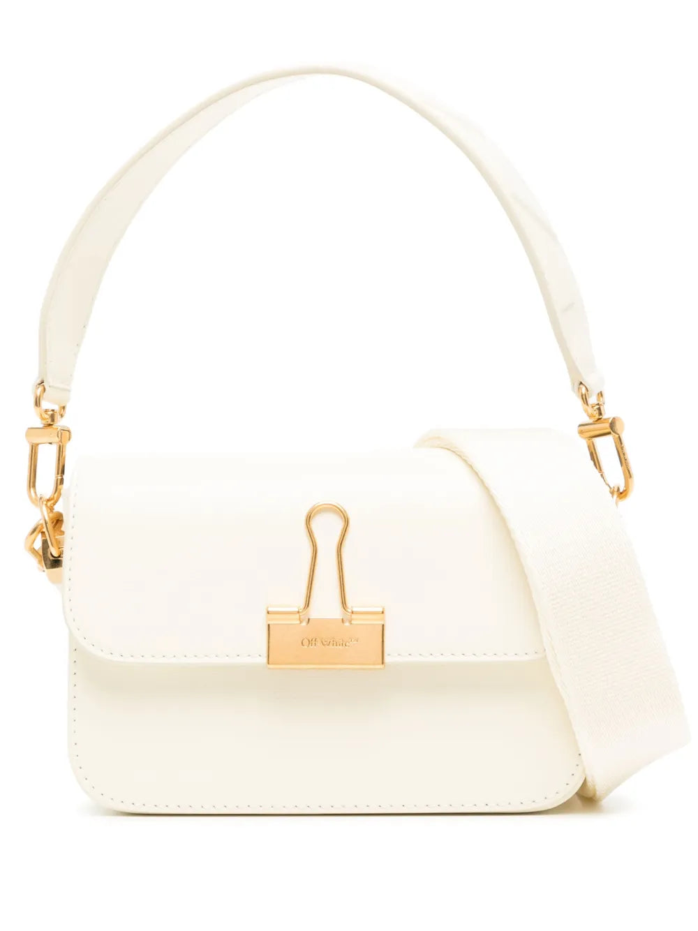 Off-Whitelogo-plaque shoulder bag