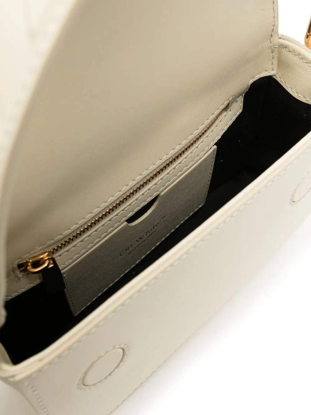 Off-Whitelogo-plaque shoulder bag