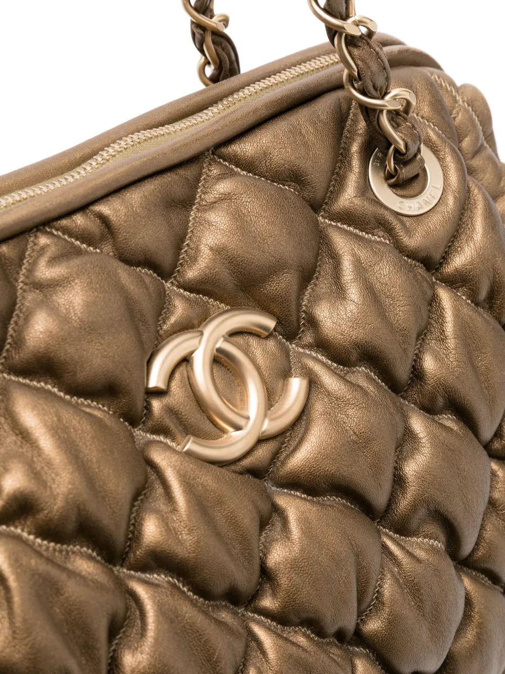 Pre-OwnedCHANEL Pre-Owned2009-2010 Bolla diamond-quilted tote bag