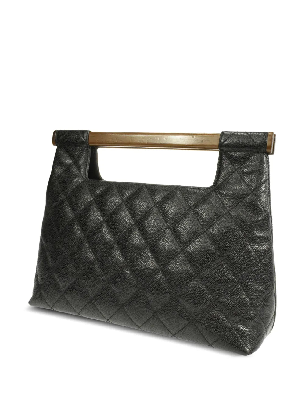 Pre-OwnedCHANEL Pre-Owned2003 wood handle CC handbag