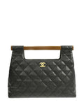 Pre-OwnedCHANEL Pre-Owned2003 wood handle CC handbag