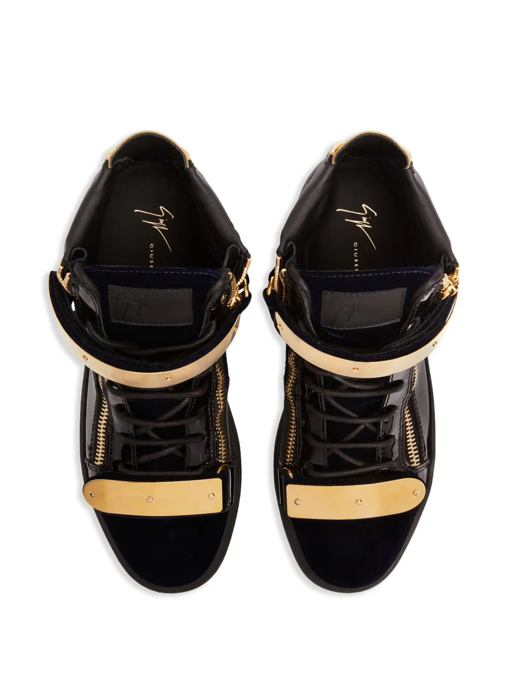 Giuseppe Zanotti Coby Double-Straps Mid-Top Sneakers