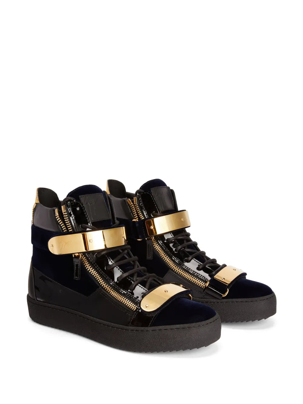 Giuseppe Zanotti Coby Double-Straps Mid-Top Sneakers