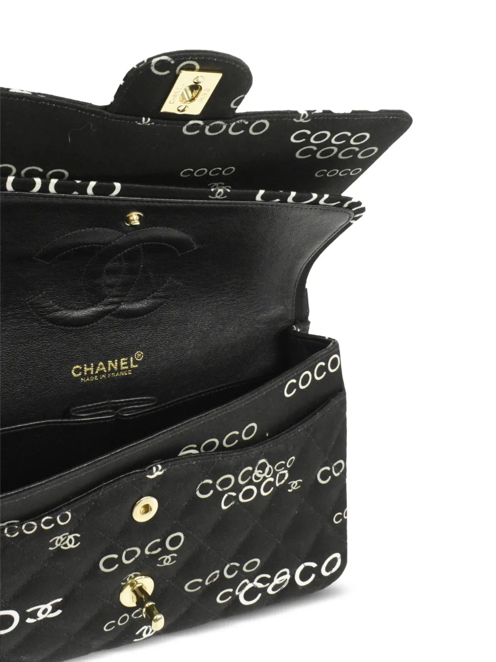 Pre-OwnedCHANEL Pre-Owned2002 Coco-Print Double Flap shoulder bag