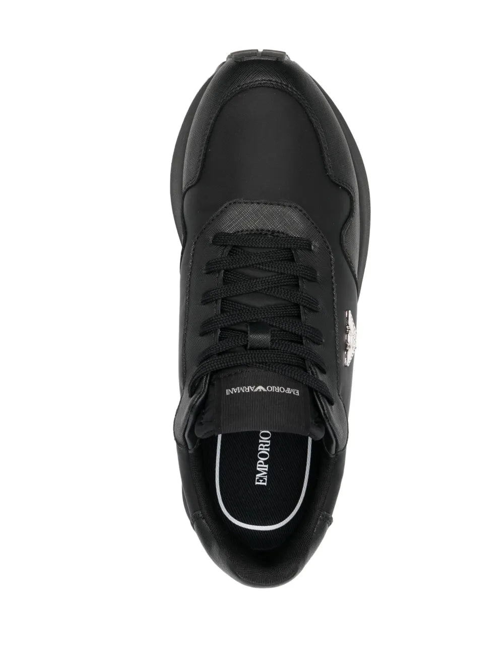Emporio Armani Logo-Charm Lace-Up Sneakers