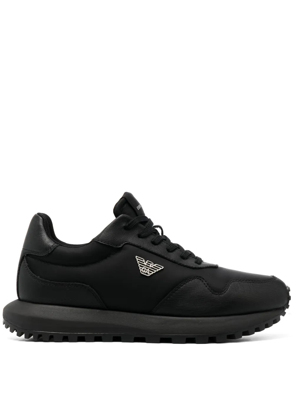 Emporio Armani Logo-Charm Lace-Up Sneakers