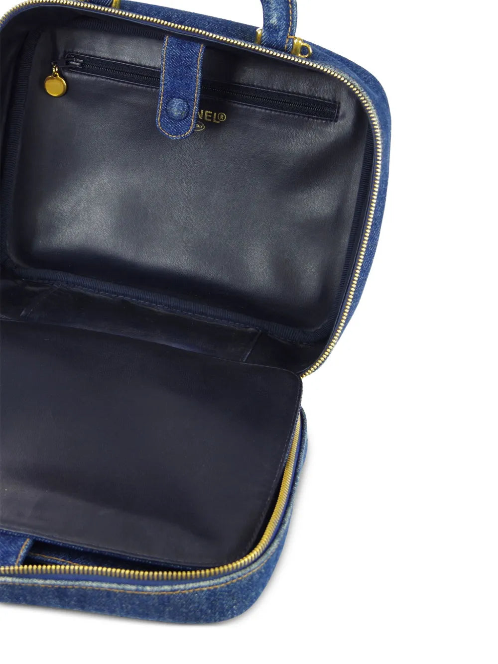 Pre-OwnedCHANEL Pre-Owned1997 CC two-way denim vanity bag