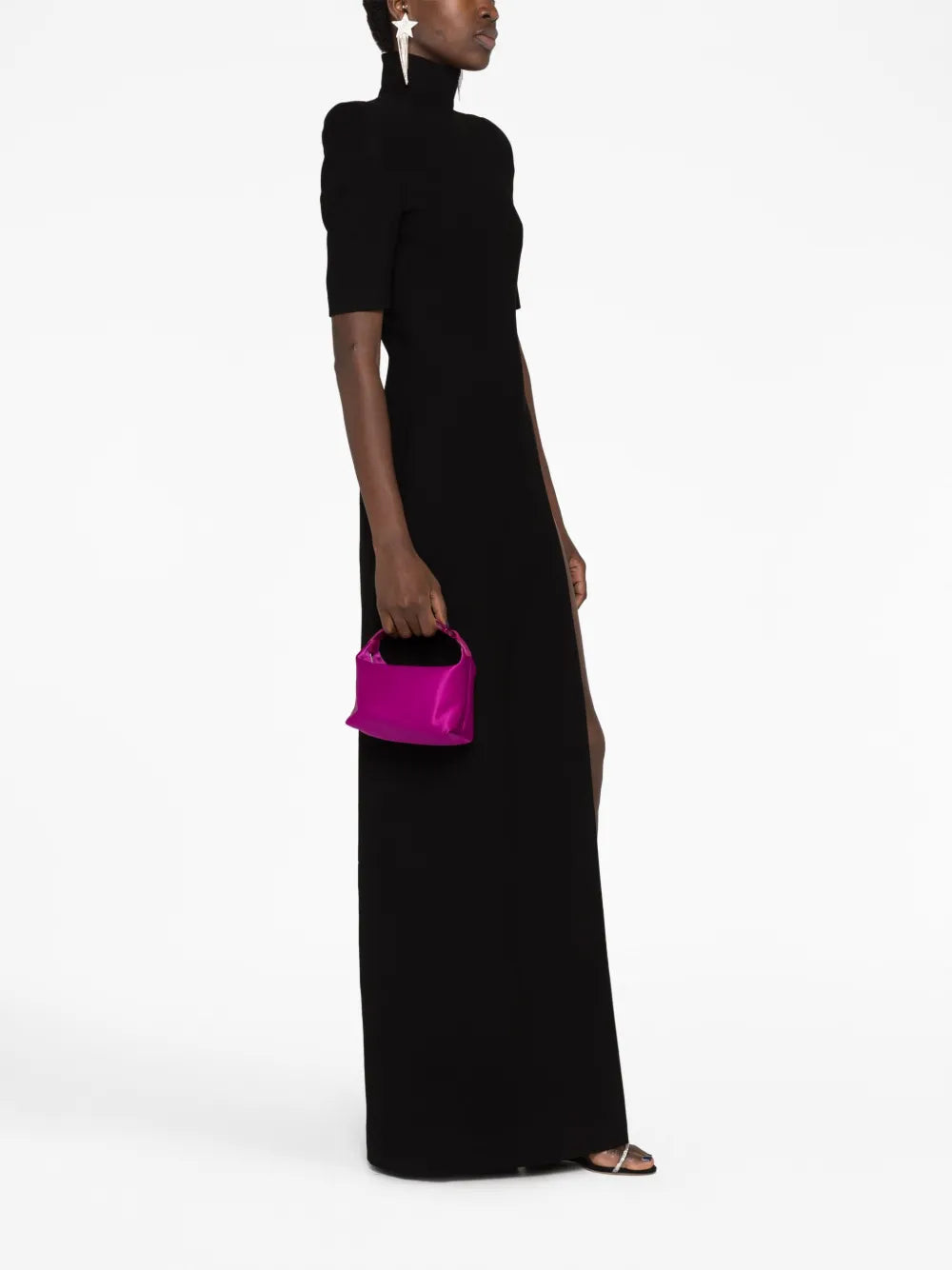 E?AMoon satin top-handle bag