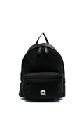 Karl Lagerfeldlogo-patch faux-leather backpack