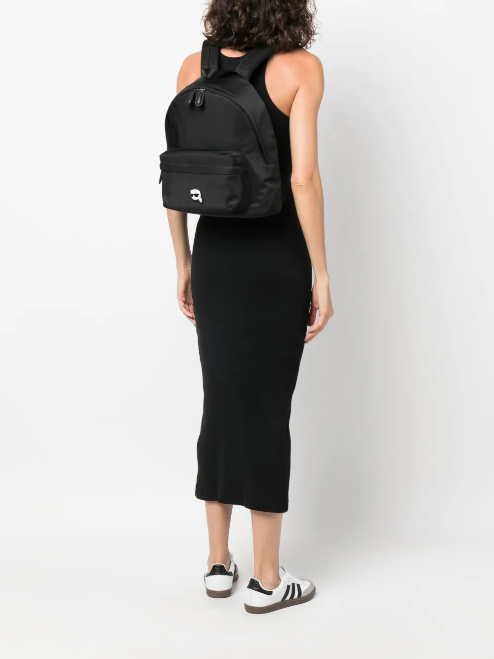 Karl Lagerfeldlogo-patch faux-leather backpack