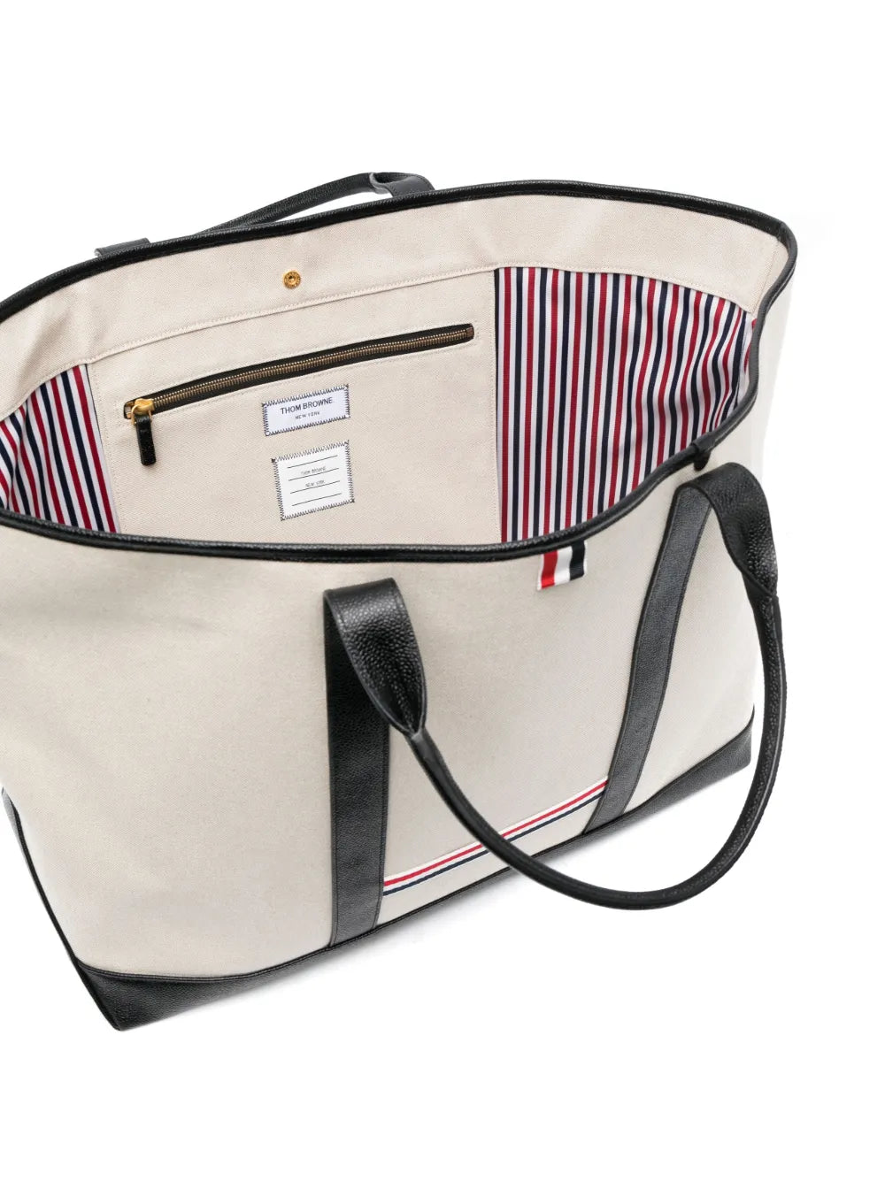 Thom BrowneRWB-stripe tote bag