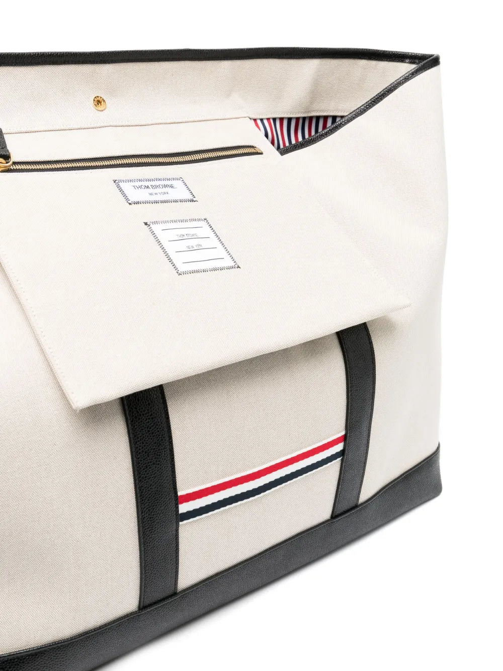 Thom BrowneRWB-stripe tote bag