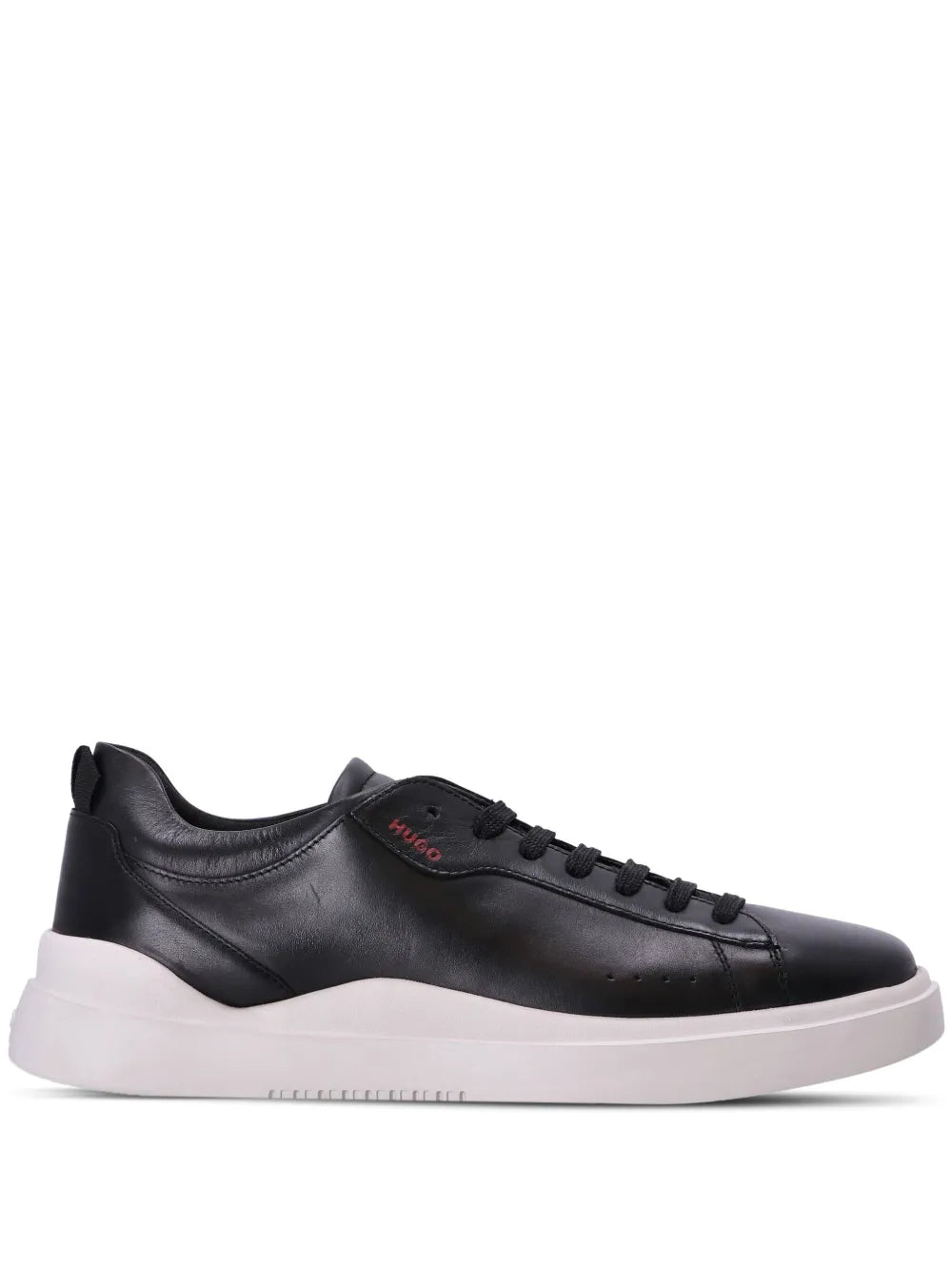 Hugo Logo-Debossed Leather Low-Top Sneakers