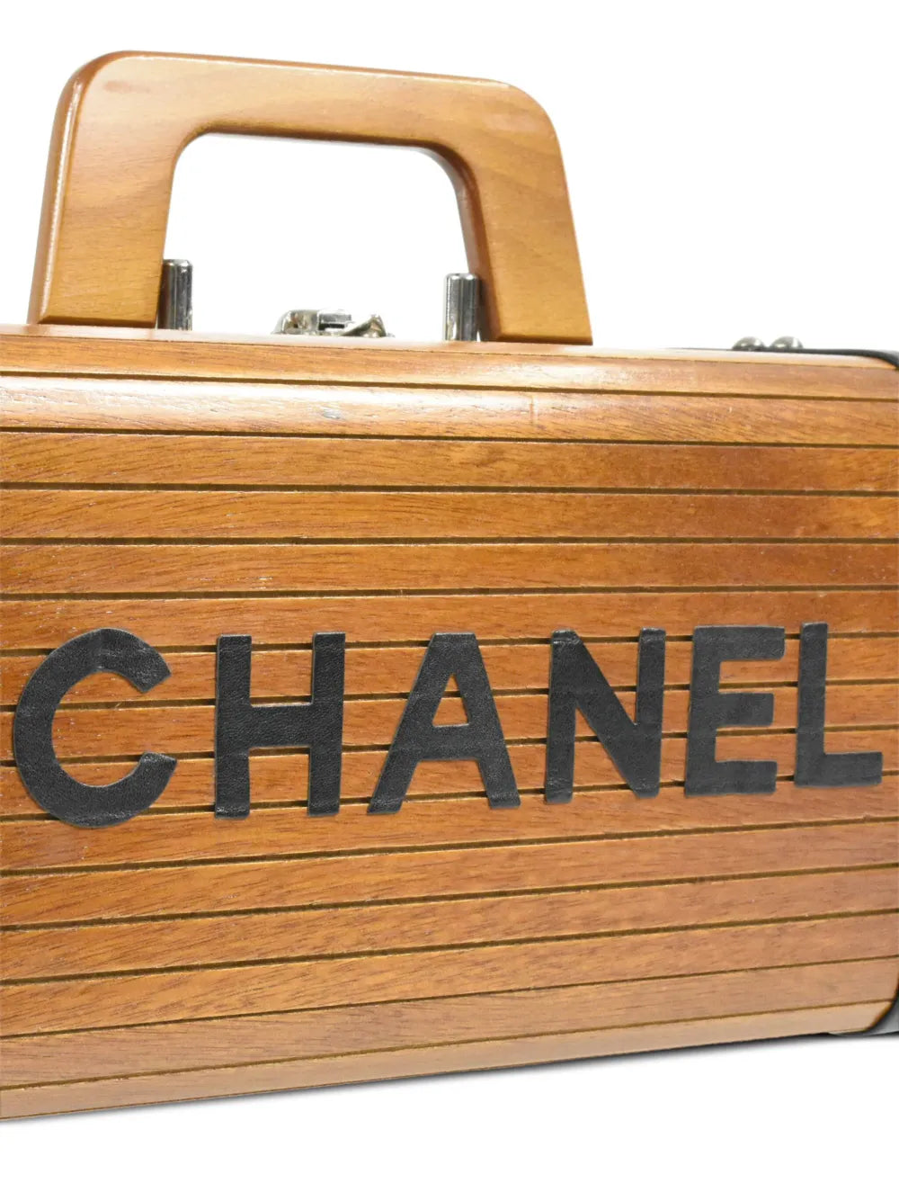 Pre-OwnedCHANEL Pre-Owned1995 logo wooden handbag