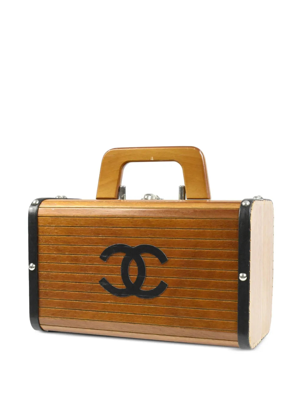 Pre-OwnedCHANEL Pre-Owned1995 logo wooden handbag